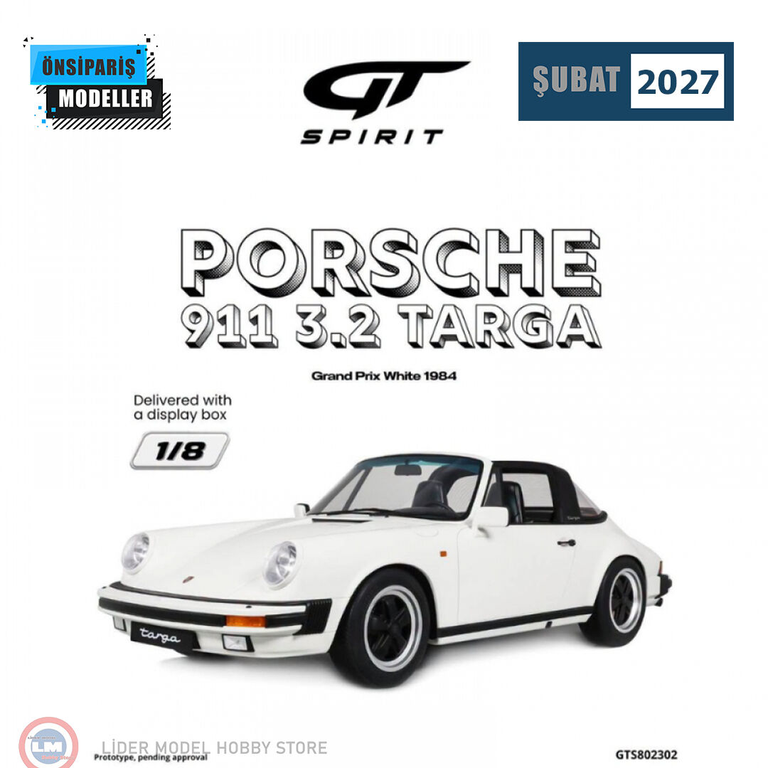 1:8 GT Spirit 1984 Porsche 911 3.2 Targa Grand Prix White