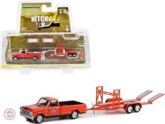1:64 1968 Chevrolet C-10 STP with Bed Cover and STP Tandem Car Trailer