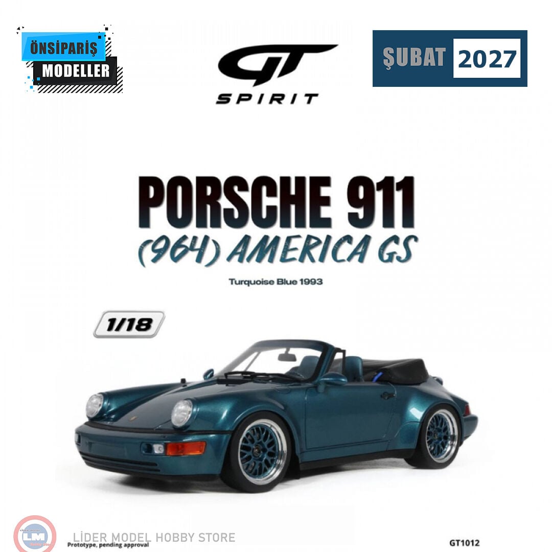 1:18 GT Spirit 1993 Porsche 911 964 America GS Turquoise Blue