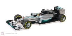1:12 Minichamps 2014 Mercedes Benz Formula 1 W05 AMG Petronas #44 World Champion Season Lewis Hamilton With Showcase