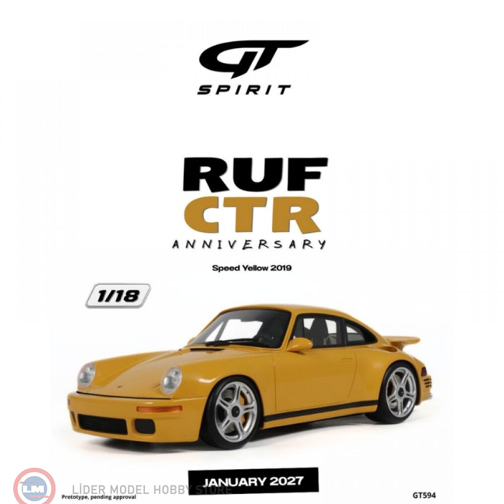 1:18 GT Spirit 2019 Porsche RUF CTR Anniversary Speed Yellow
