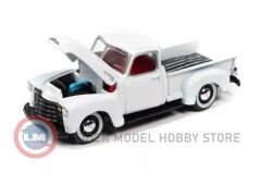 1:64 Johnny Lightning 1950 Chevrolet Stepside Truck Gloss White