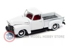 1:64 Johnny Lightning 1950 Chevrolet Stepside Truck Gloss White