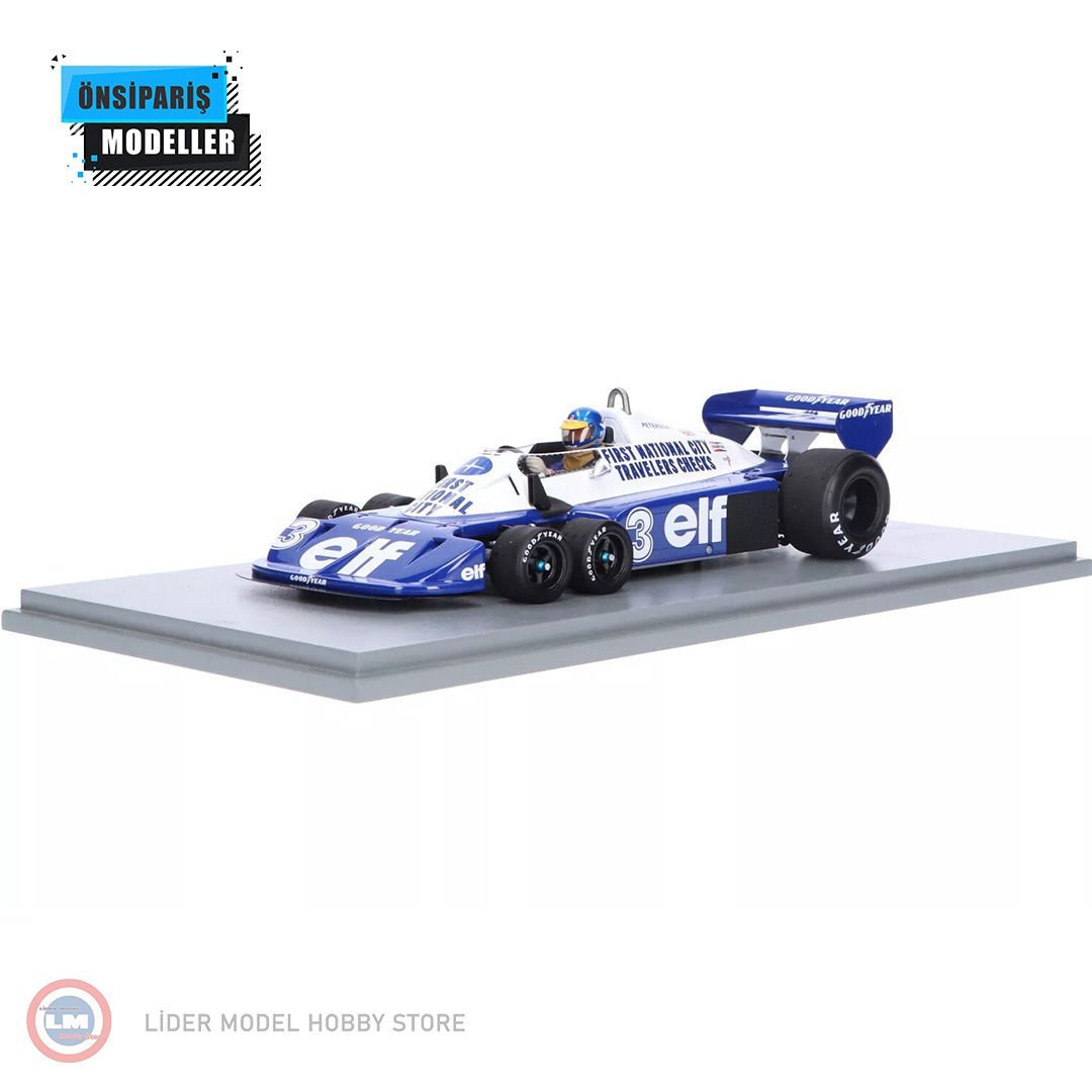 1:18 Spark 1977 Tyrrel Formula 1 934 Elf #3 German GP Ronnie Peterson Con Vetrina With Showcase Special Box