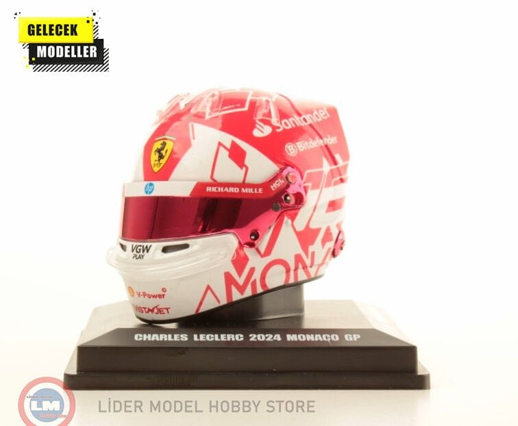 1:5 2024 Charles Leclerc Scuderia Ferrari Monaco GP Kask