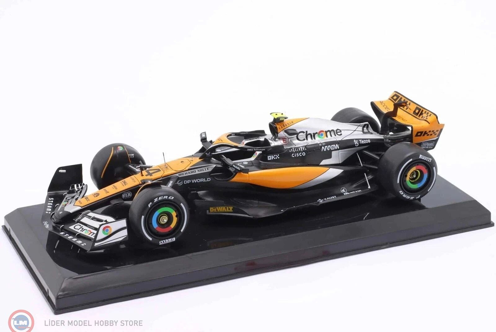 1:24 Atlas 2023 Mclaren MCL60 #4 2nd British GP 2023 Lando Norris - Formula 1