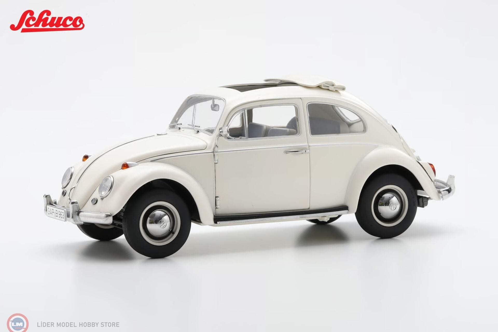 1:18 Schuco 1963 Volkswagen Beetle Kafer Maggiolino Open Roof