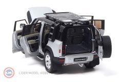 1:18 2020 Land Rover Defender 110 with roof pack Satin Indus Silver