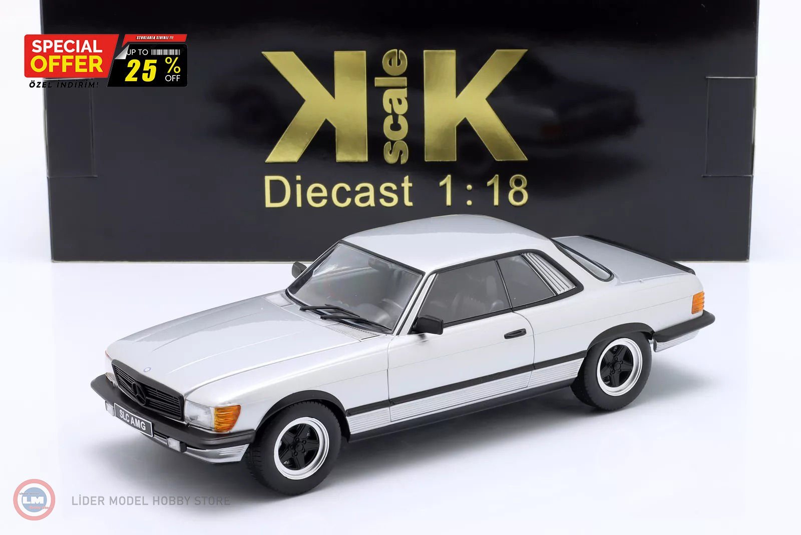 1:18 KK Scale Mercedes Benz 500 SLC 6.0 AMG C107 1985