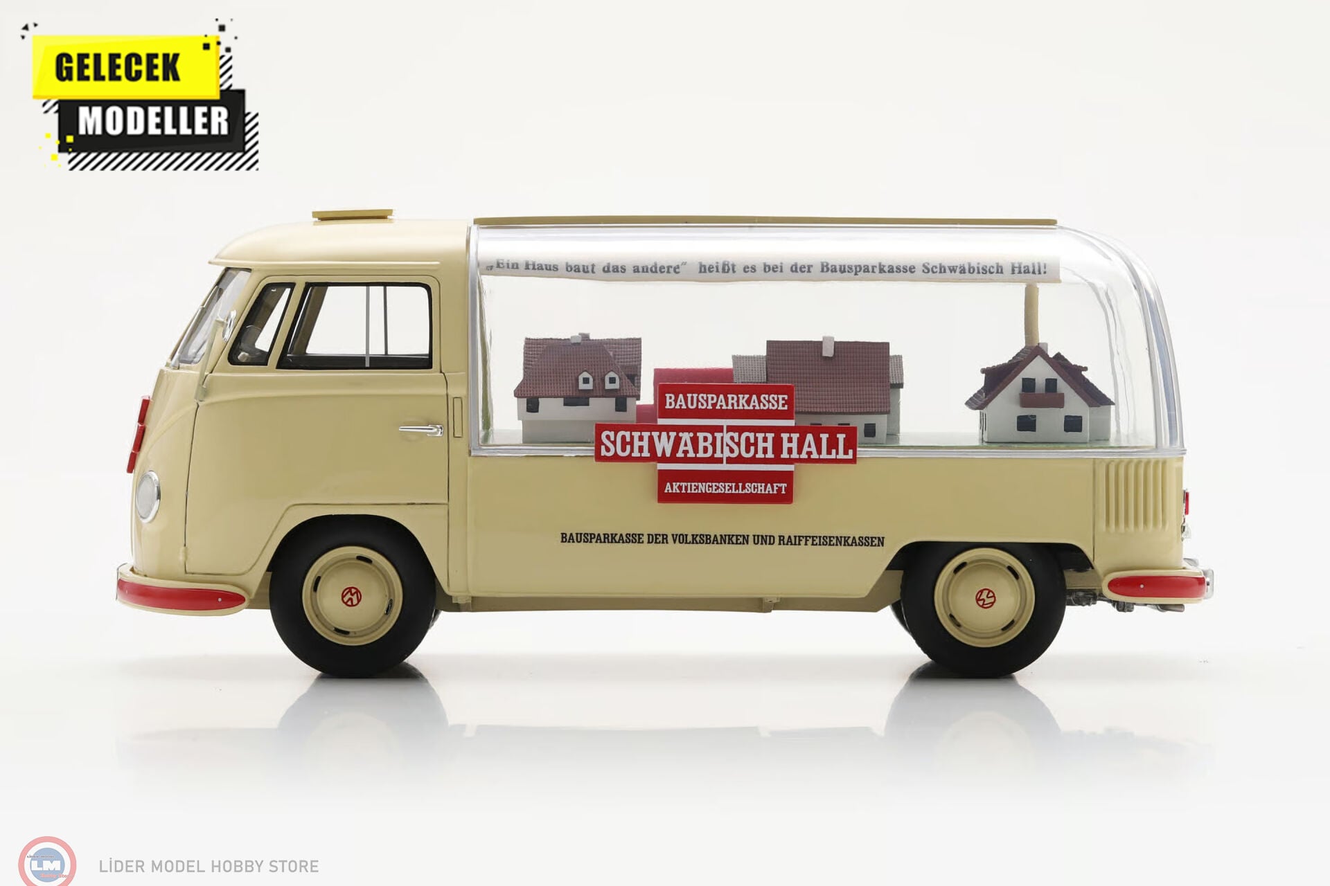 1:18 Schuco 1954 Volkswagen T1 advertisement van Schwäbisch Hall