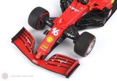 1:18 2021 Ferrari SF21 Scuderia Ferrari  Charles Leclerc & Emiglia Romagna  GP Intermediate Tyres (Red)