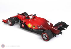 1:18 2021 Ferrari SF21 Scuderia Ferrari  Charles Leclerc & Emiglia Romagna  GP Intermediate Tyres (Red)