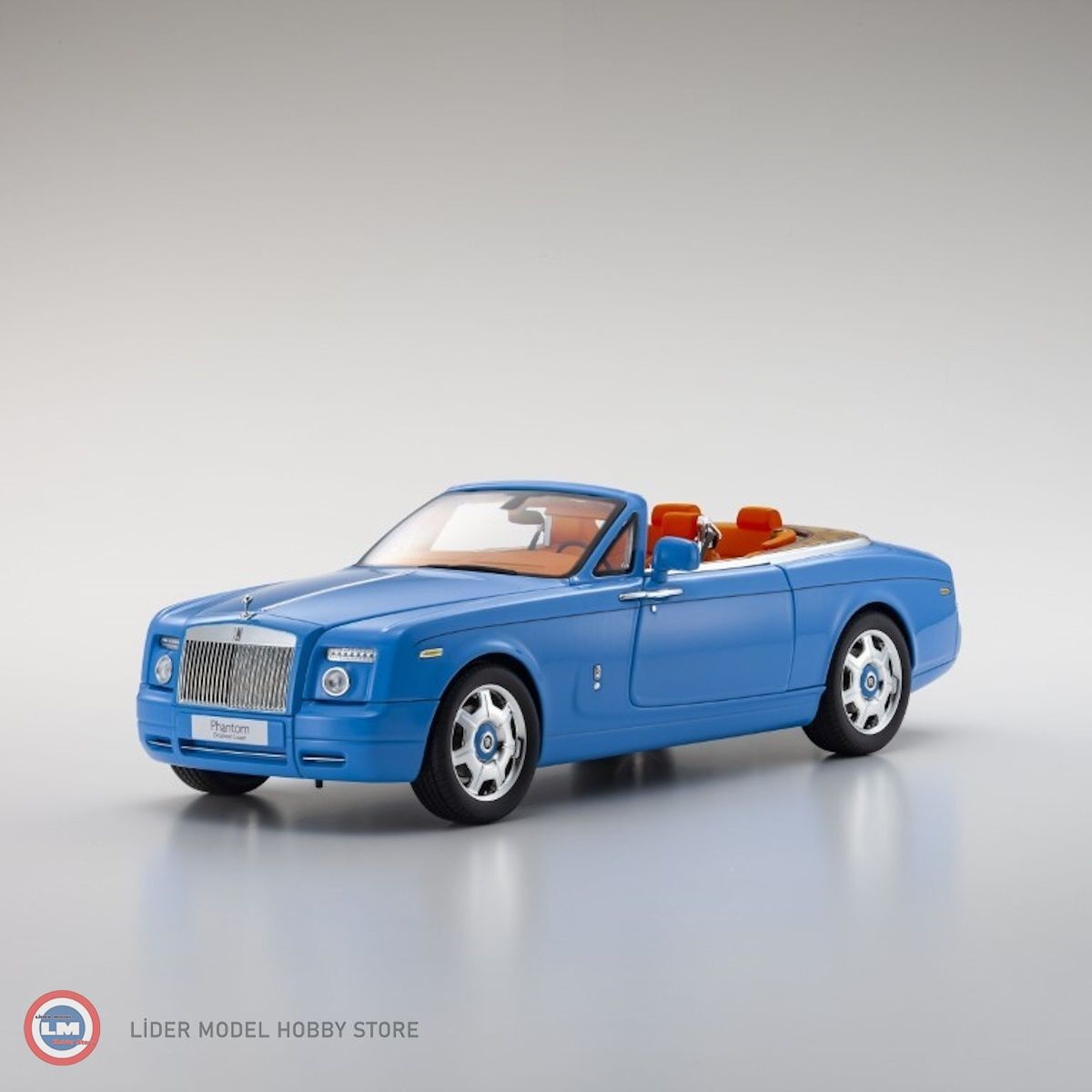 1:18 Kyosho 2008 Rolls Royce Phantom Drophead Coupe Light Blue