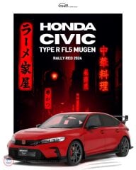 1:18 2024 Honda Civic Type R FL5 Mugen Rally Red