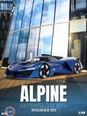 1:18 Otto 2024 Renault Alpine Alpen Glow HY6 Specular Blue