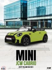1:18 Otto 2021 Mini Cooper JCW Cabrio Zesty Yellow