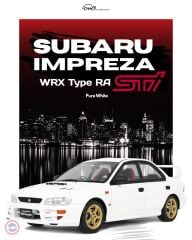 1:18 2000 Subaru Impreza WRX Tpye RA Sti Pure White