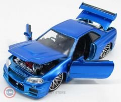 1:24 Jada 2002 Brian's Nissan Skyline GT-R (R34) Fast & Furious