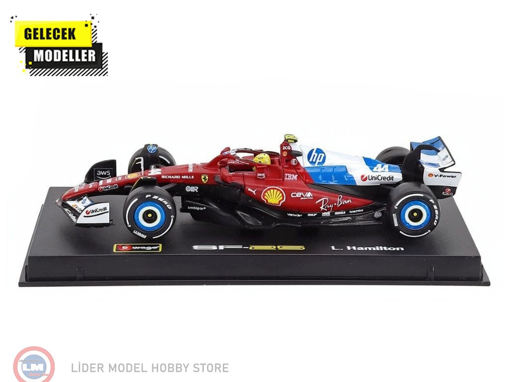1:43 Burago Ferrari F1 SF-25 TEAM SCUDERIA FERRARI HP #44 MIAMI GP 2025 LEWIS HAMILTON