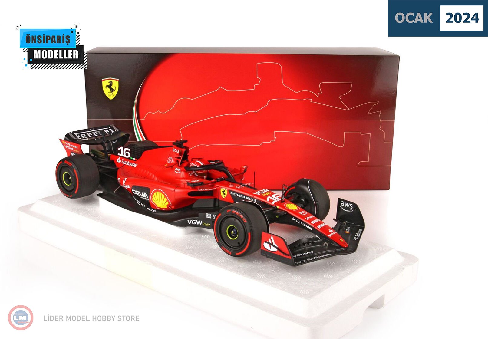 BBR - 1:18 Ferrari SF-23 Bahrain GP 2023 Carlos Sainz - 15.015,45