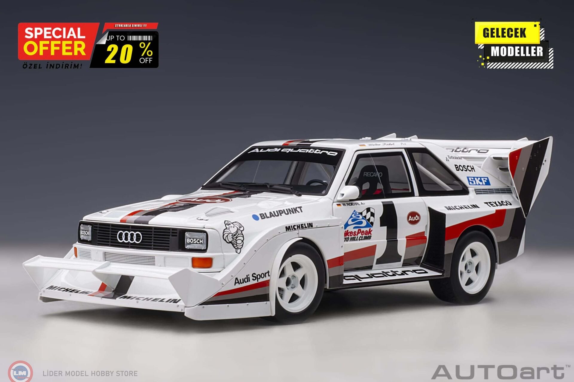 1:18 Autoart 1987 Audi Sport Quattro S1 #1