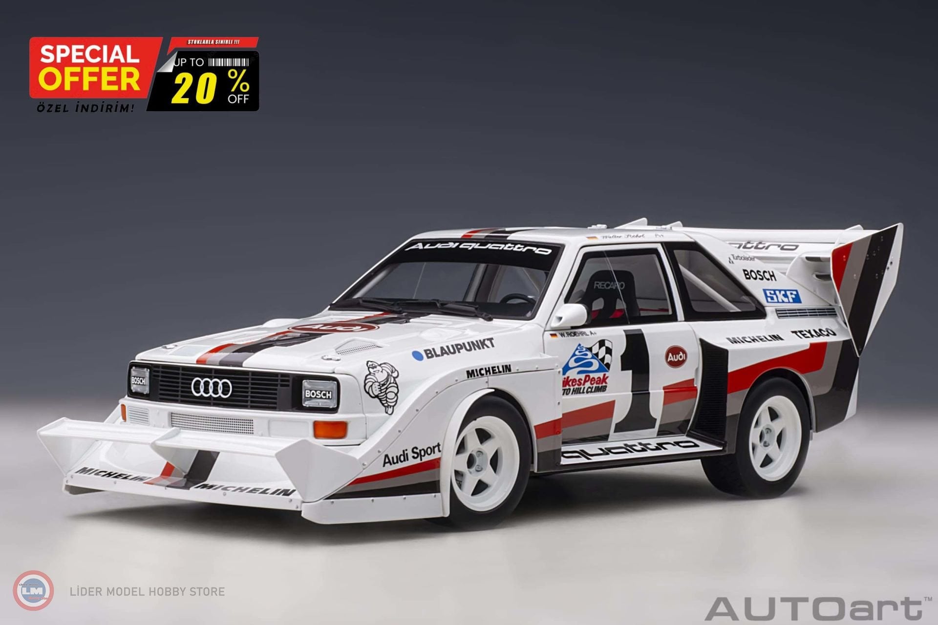 1:18 Autoart 1987 Audi Sport Quattro S1 #1