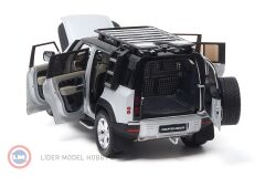 1:18 2020 Land Rover Defender 110 Roof Pack Satin Indus Silver