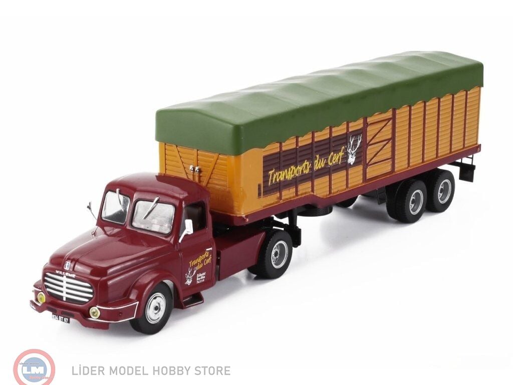 1:43 Atlas 1952 Willeme LC610 Truck Transports Du Cerf