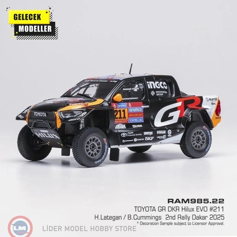 1:43 IXO Toyota GR DKR Hilux Evo T1+, Rally Dakar,2025, #211