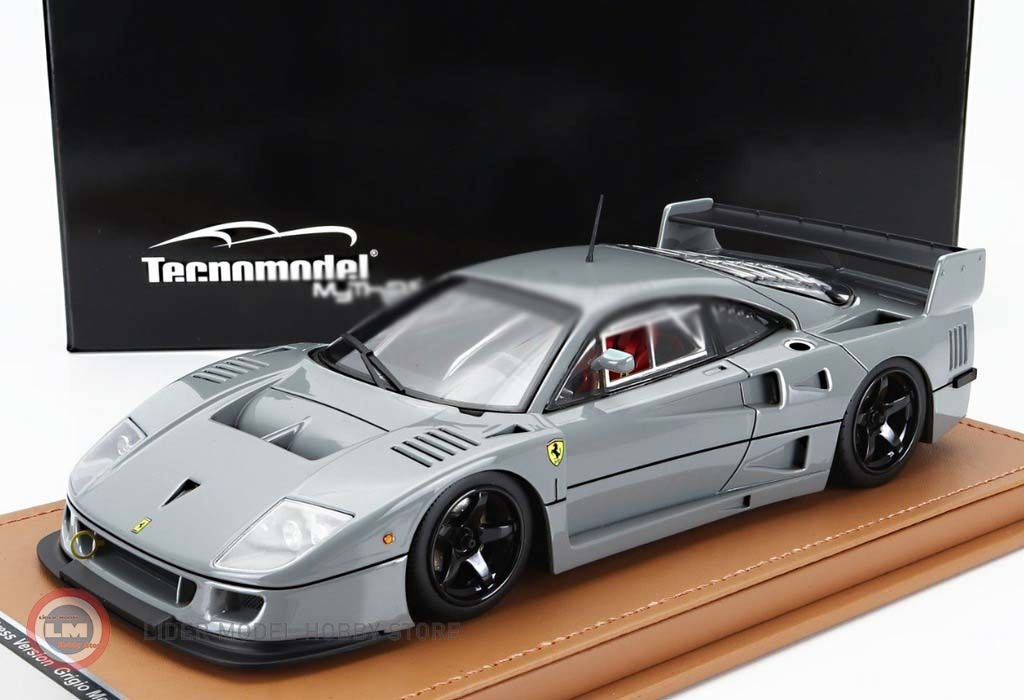 1:18 1996 Ferrari F40 LM Press Version Grigio Medio with black rims