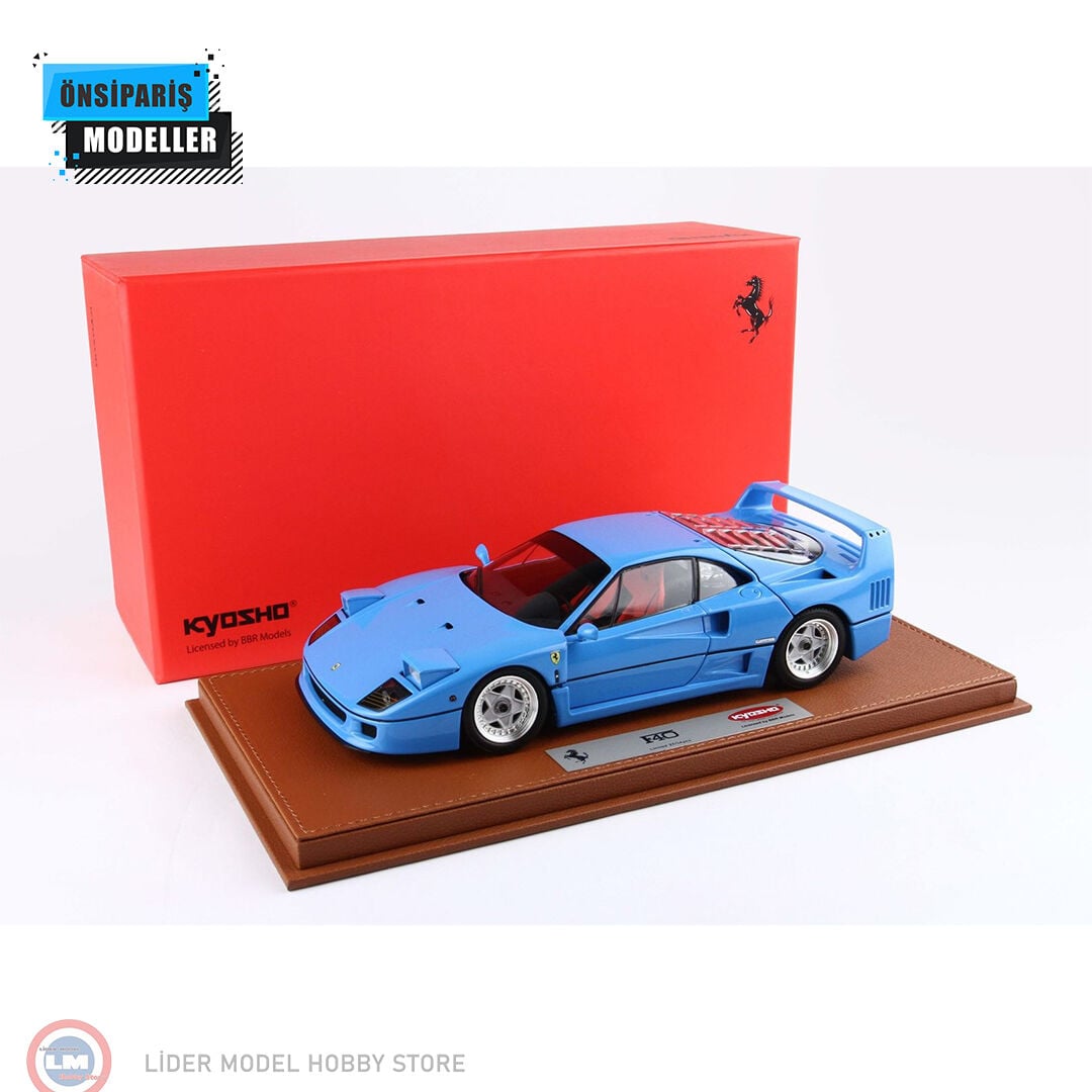 1:18 BBR 1987 Ferrari F40 Light Blue and silver rims