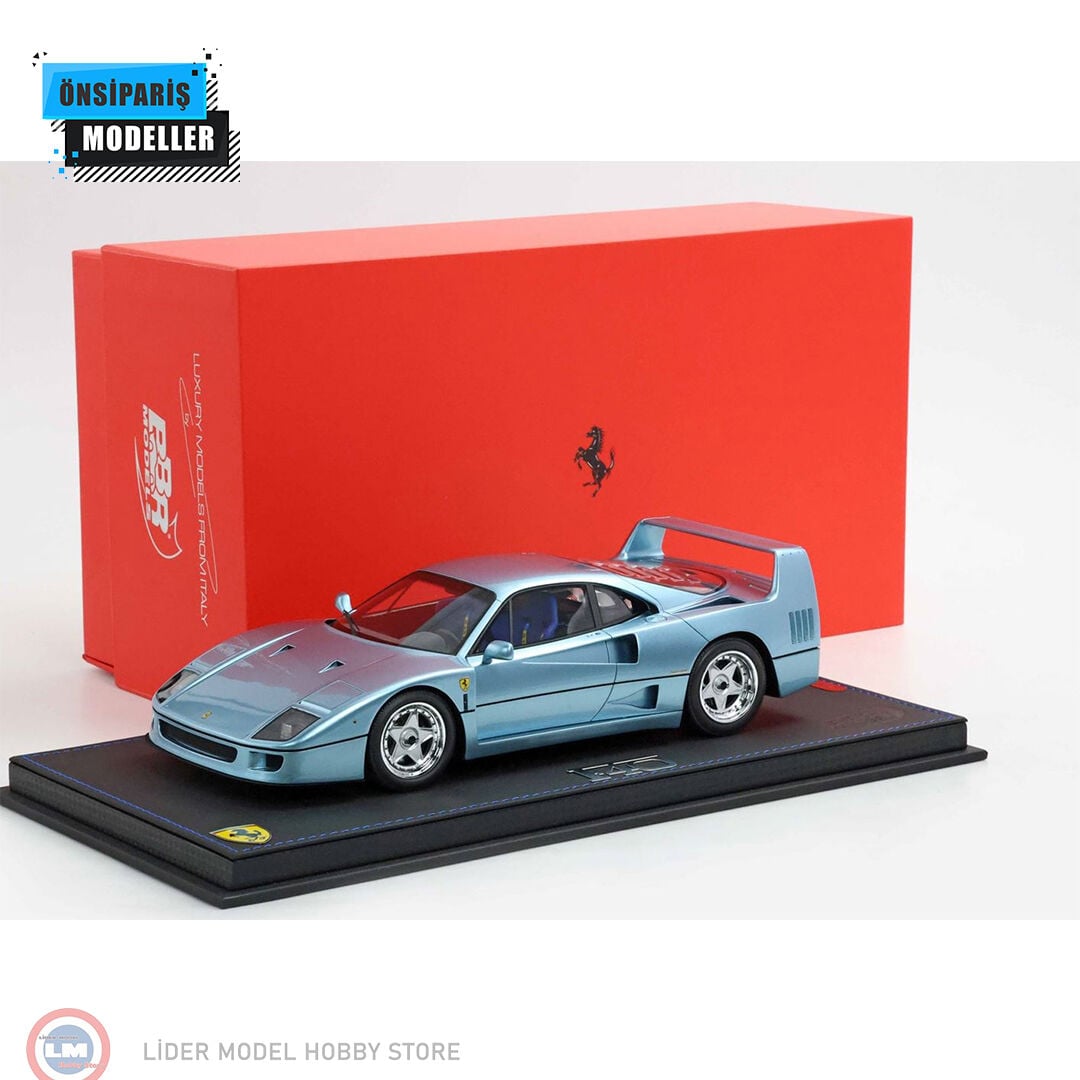 1:18 BBR 1987 Ferrari F40 - Hyperion Blue & showcase