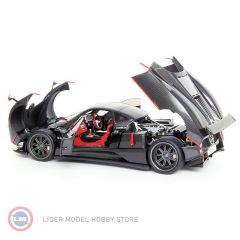 1:18 2005 Pagani ZONDA F GLOSS CARBON BLACK WRED STRIPE