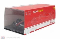 1:18 Burago FERRARI WITH SHOWCASE Formula 1 SF-25 TEAM SCUDERIA FERRARI HP NO 44 SEASON 2025 LEWIS HAMILTON