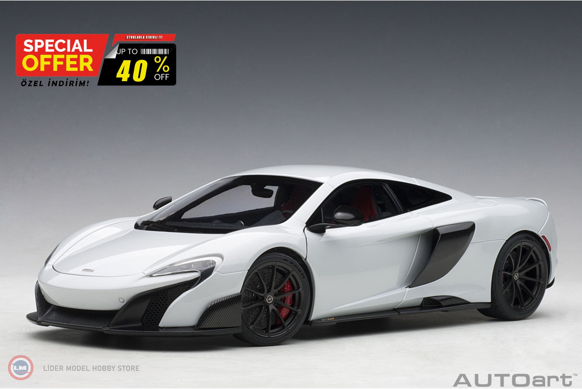 1:18 2016 McLaren 675 LT  - silica white