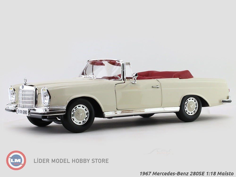 1:18 Maisto 1967 Mercedes Benz 280 SE Cabriolet