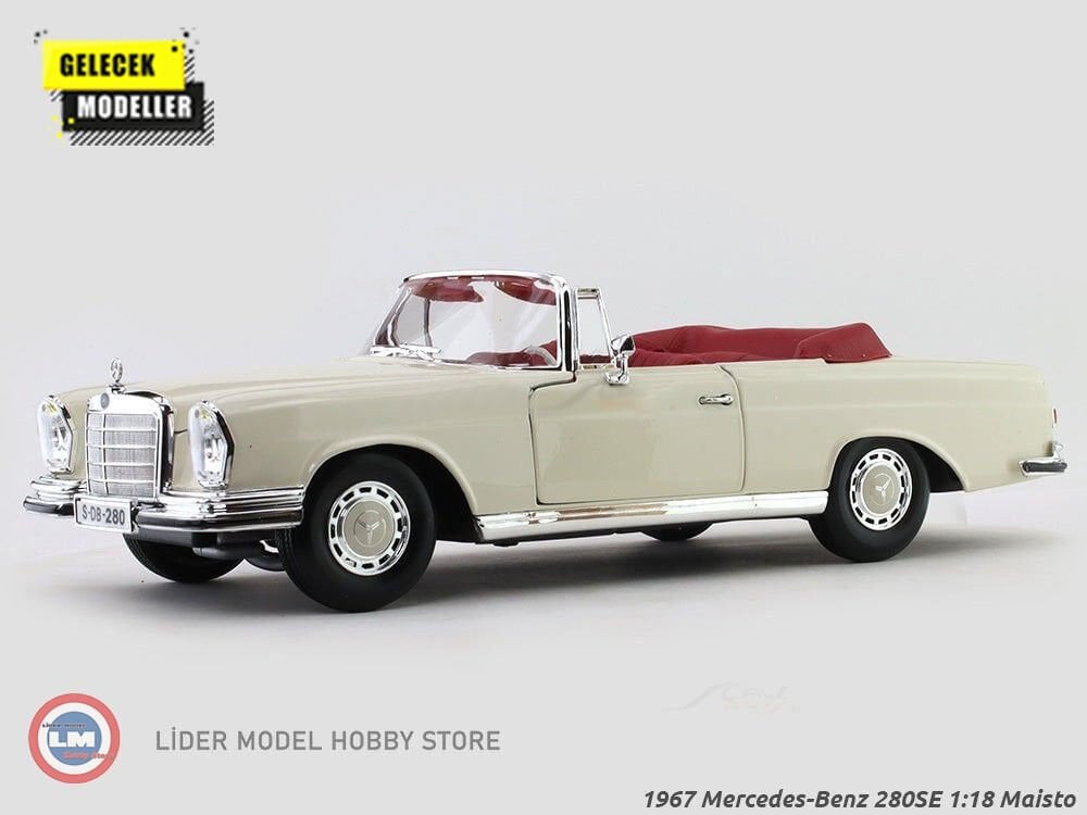 1:18 Maisto 1967 Mercedes Benz 280 SE Cabriolet