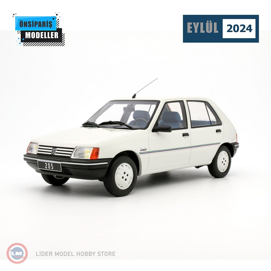 1:18 Otto 1988 Peugeot 205 Junior Blanc Meije POWT