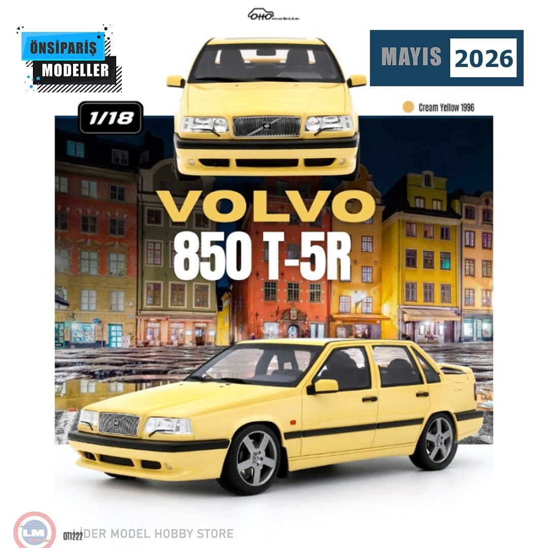1:18 Otto 1996 Volvo 850 T-5R Cream Yellow
