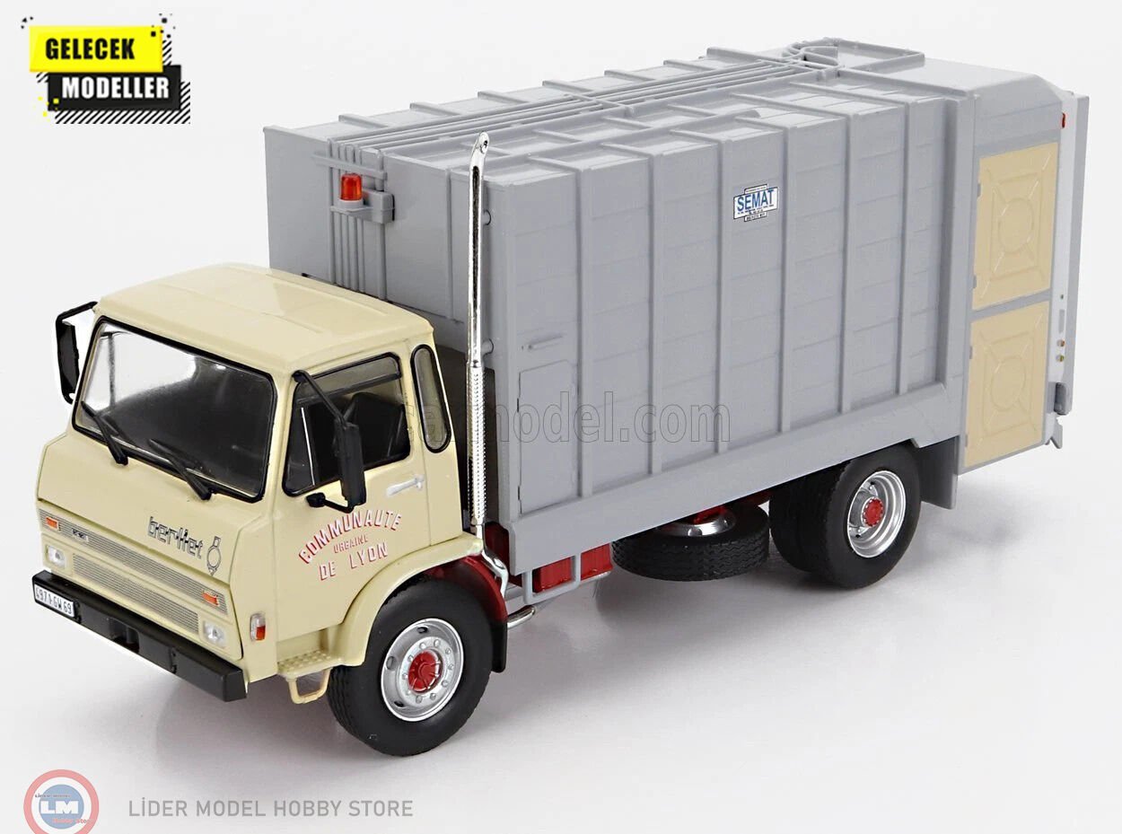1:43 Atlas 1982 Berliet GC 190BN Truck Transporto Raccolta Rifiuti Urbanı