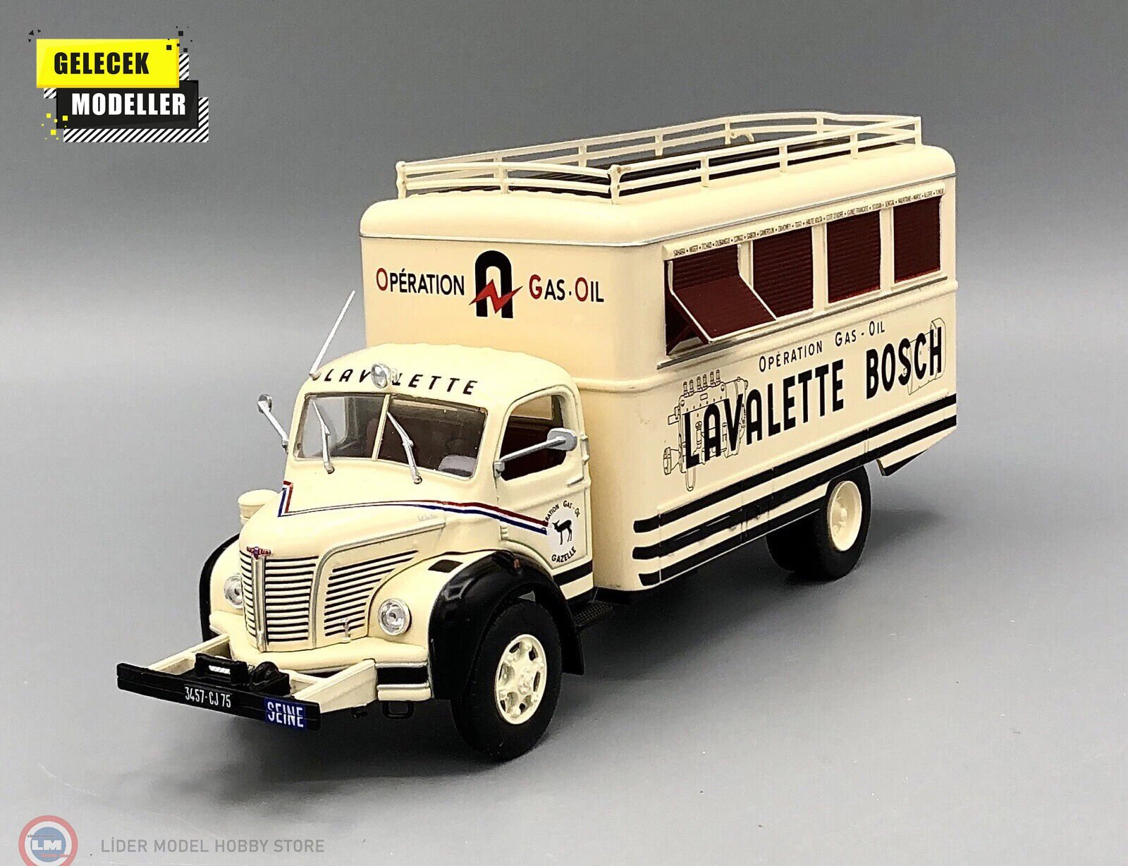 1:43 Atlas 1969 Berliet GLC6 Truck Operation Gas Oil Lavalette Bosh