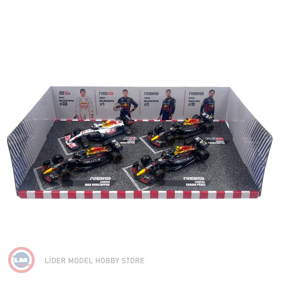 1:43 Red Bull Racing F1 Set  - 4 lü Formula 1 Seti