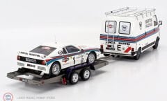 1:18 Fiat 242 + Trailer + Lancia 037 Martini Röhrl Monte Carlo Rally 1983
