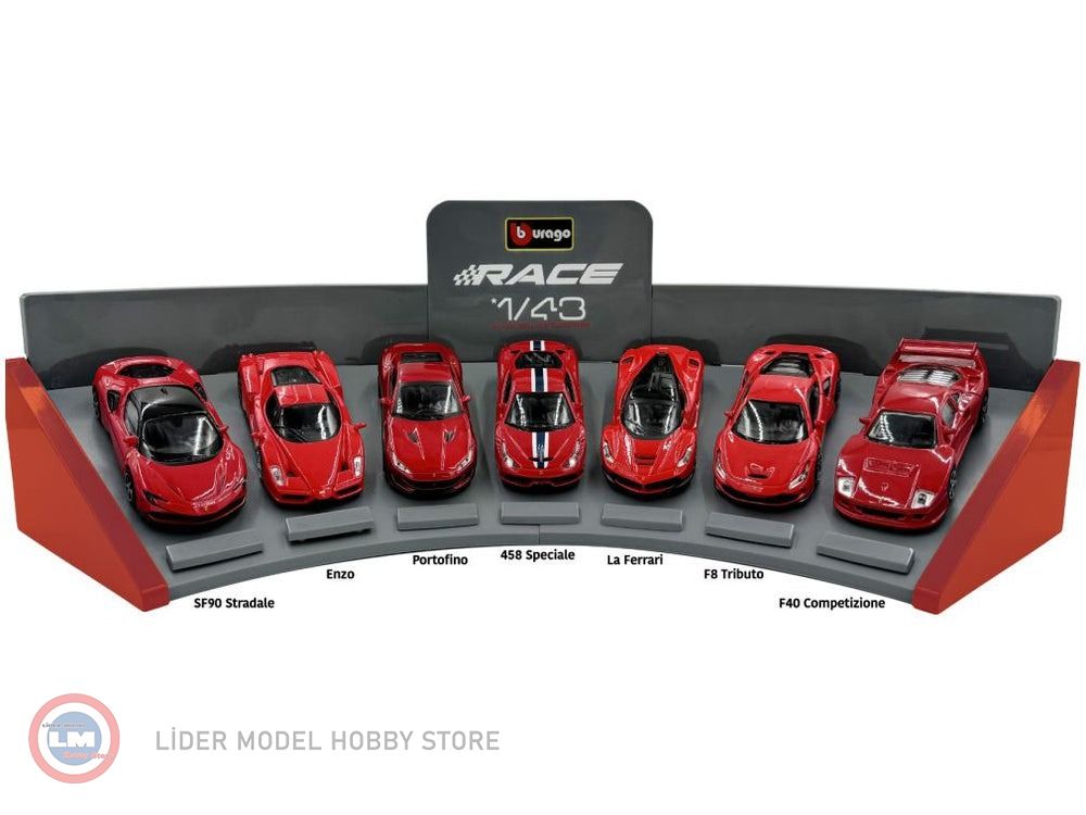 1:43 Burago Ferrari Set 7li