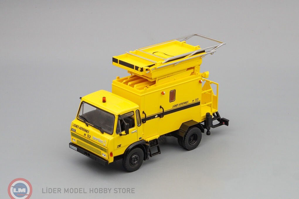 1:43 Atlas 1977 Berliet 620 KB Truck #53 Surveillance De Lignes Aerinnes Piattaforma