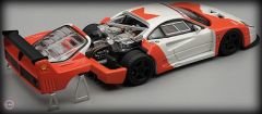 1:64 1996 Ferrari F40 LM Press Version White & RedBlack  Wheels