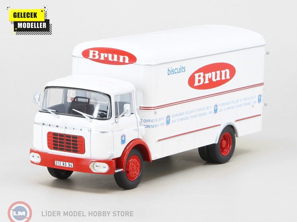 1:43 Atlas 1959 Berliet Gak Truck Biscuit Brun