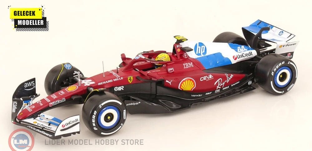 1:18 Burago Ferrari F1 SF-25 TEAM SCUDERIA FERRARI HP #44 MIAMI GP 2025