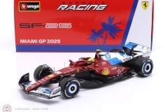 1:18 Burago Ferrari F1 SF-25 TEAM SCUDERIA FERRARI HP #44 MIAMI GP 2025