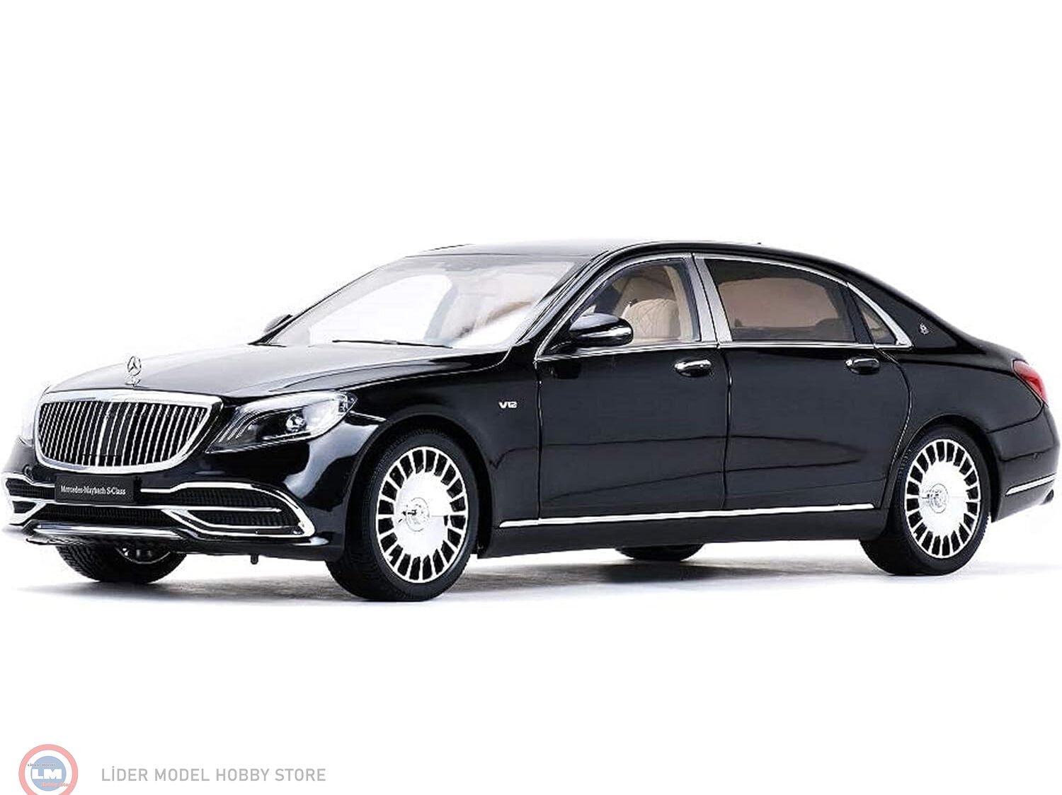 1:18 Almost Real 2019 Mercedes Benz S Class Maybach Obsidian Black